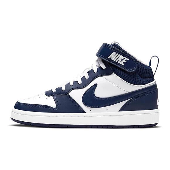NIKE Court Borough Mid 2 GS 'White Signal Blue' CD7782-107 6Y New in Box - Picture 1 of 7